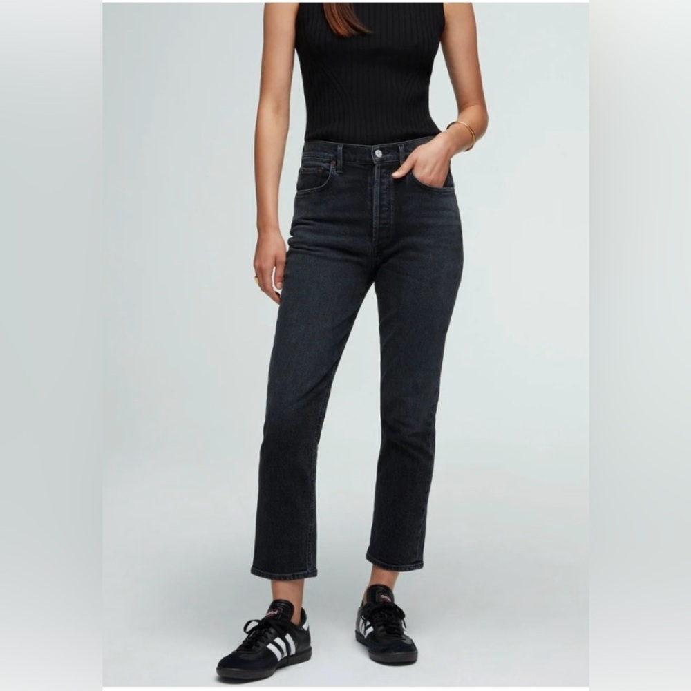 Agolde Dark Denim High Rise Jeans